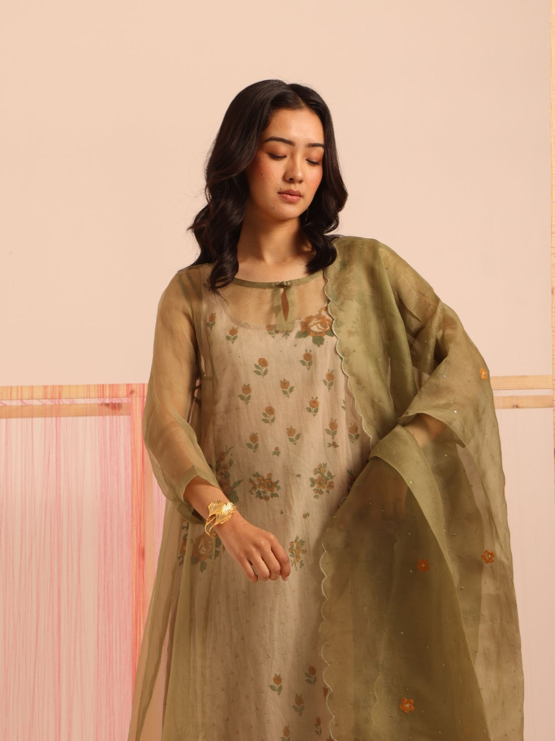 Gulrez Organza Kurta Set