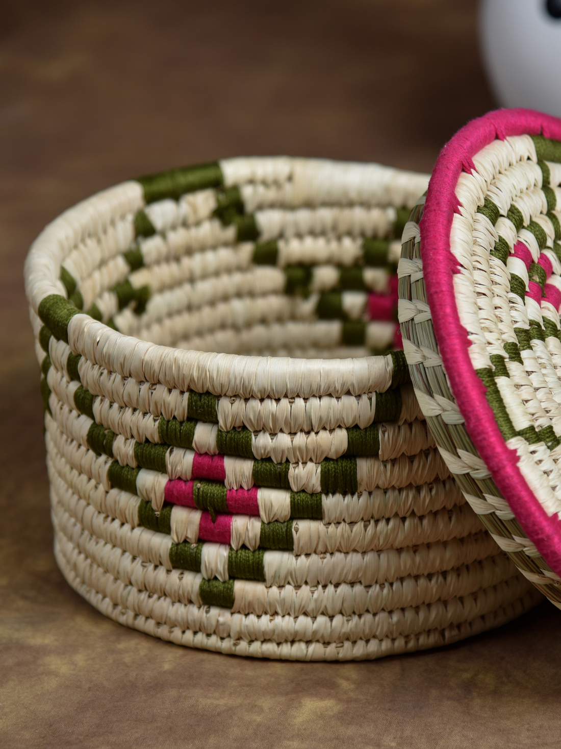 Tribal Woven Grass Storage Box