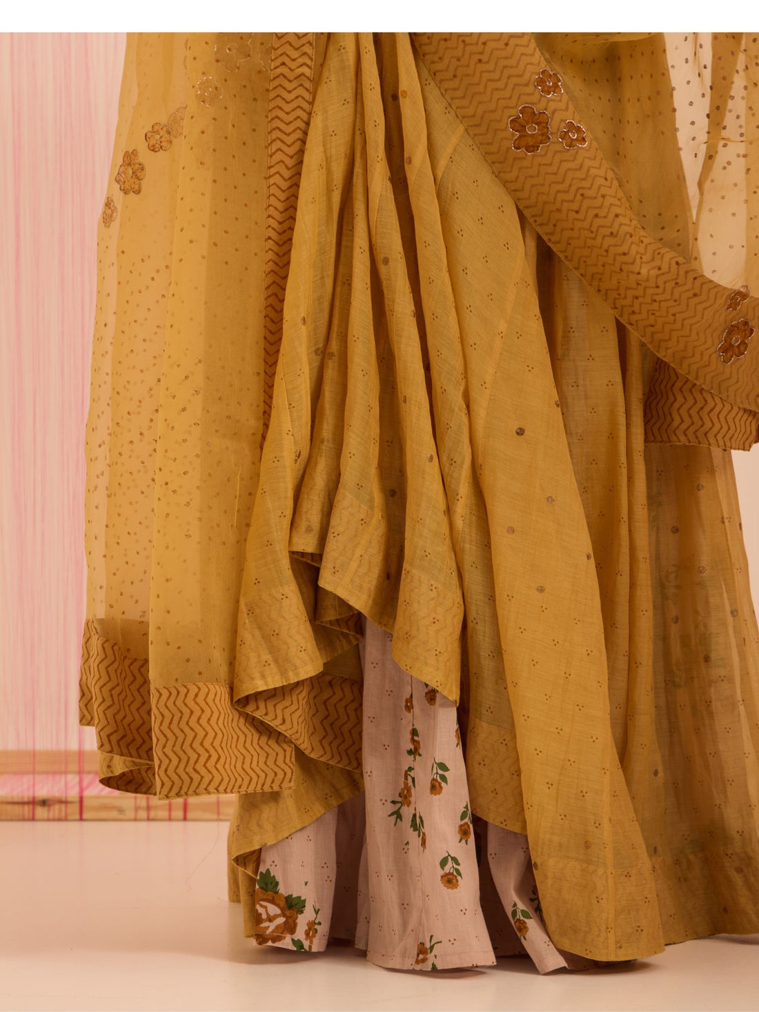 Sunehri Nazakat Chanderi Lehenga Set