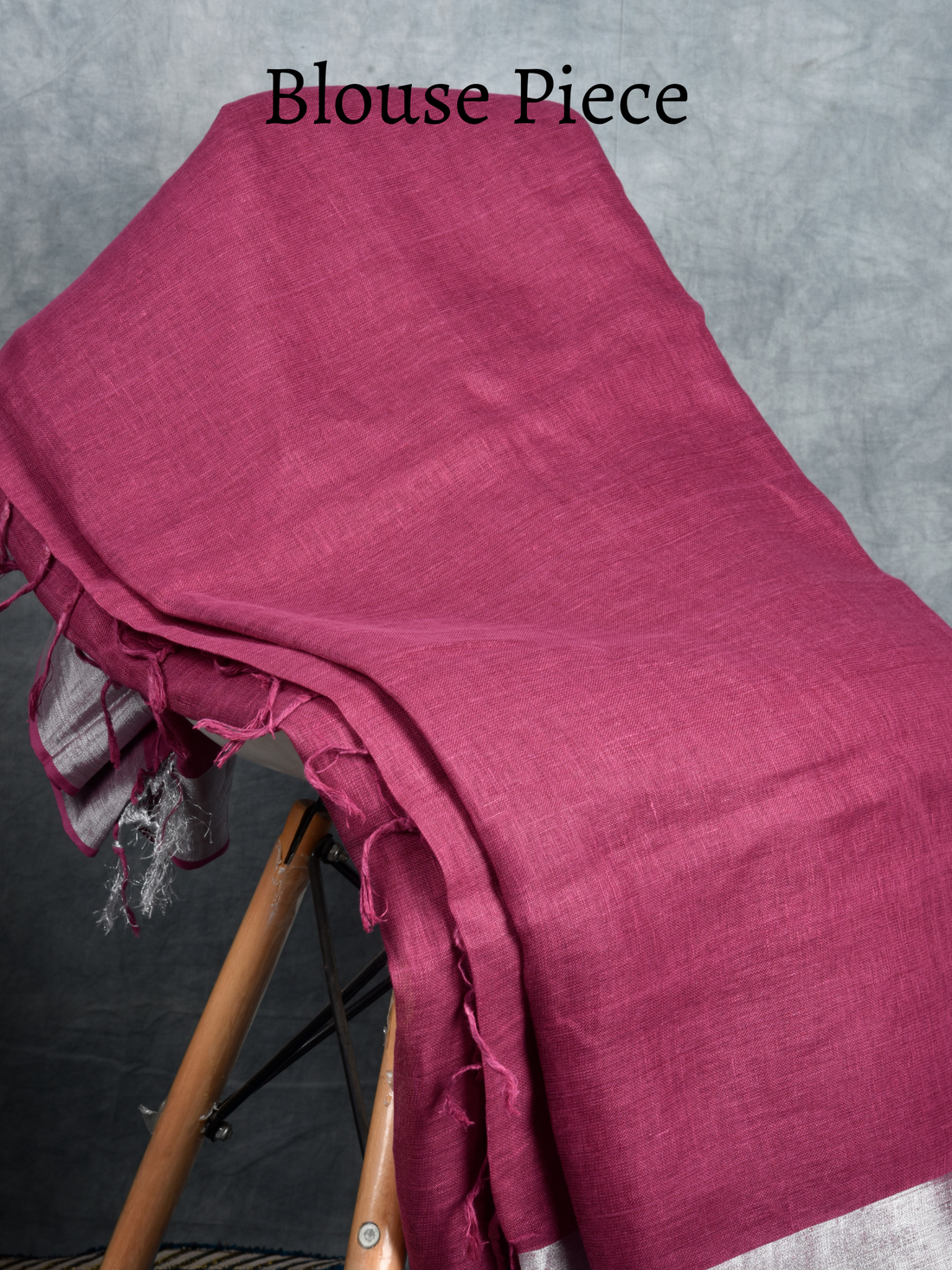 Handloom Rosy Shallot Linen Saree