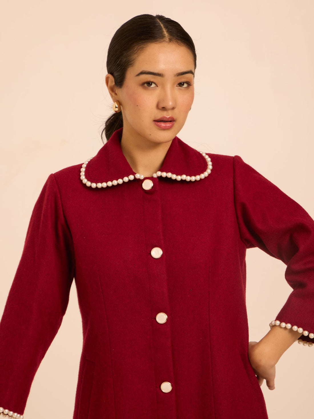 Crimson Moonlight Winter Jacket
