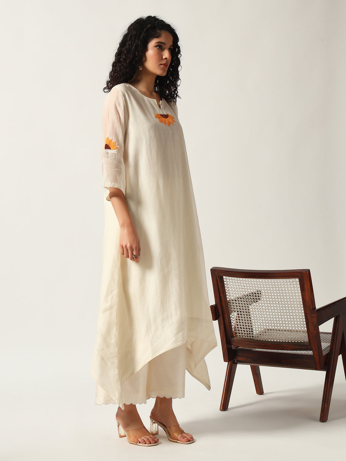 Surajmukhi Chanderi Kurta Set