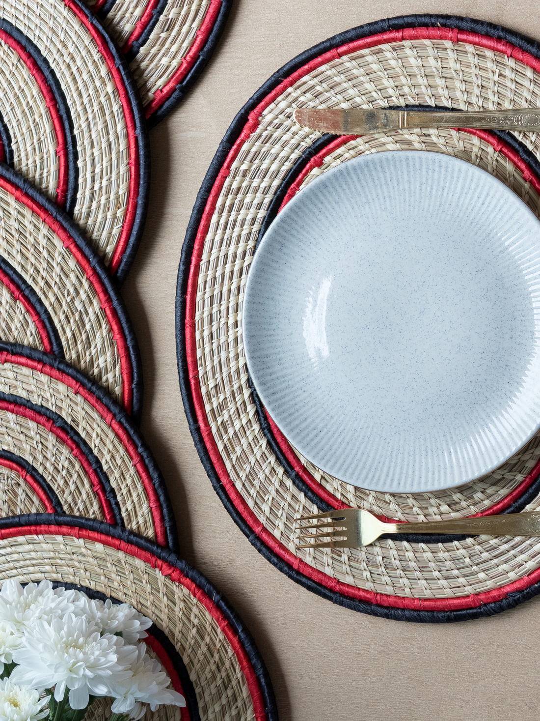 Kanshi Oval Large Dinner Mat(Single)