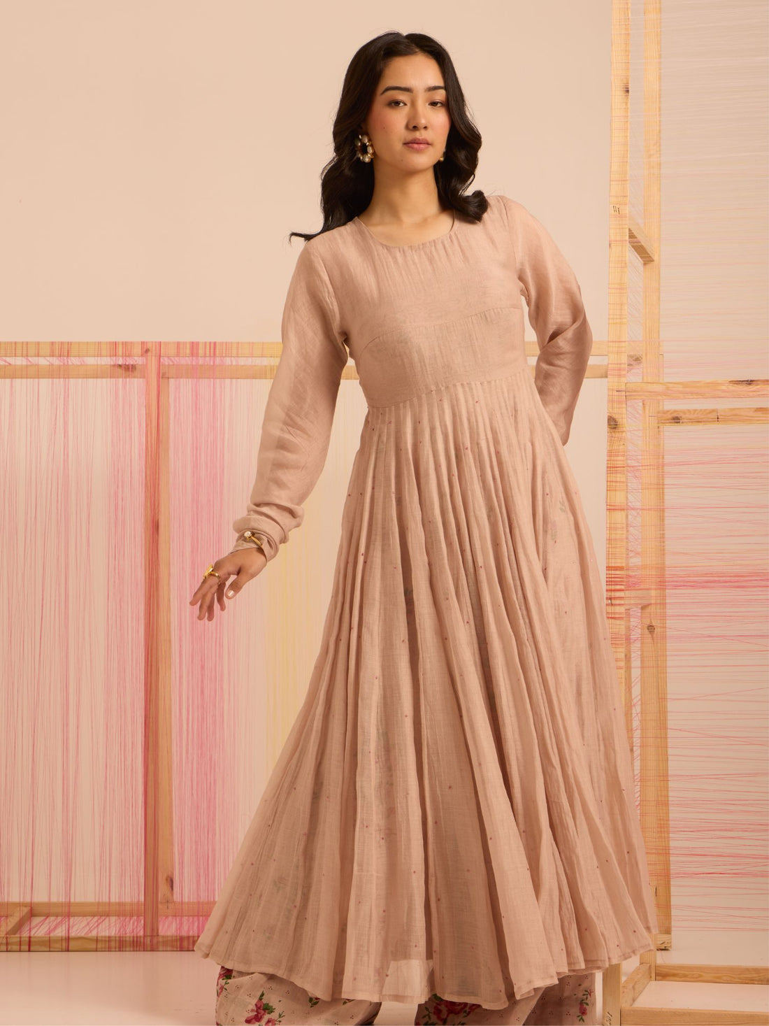 Ruhani Anarkali Jacket With Churidar Sleeves