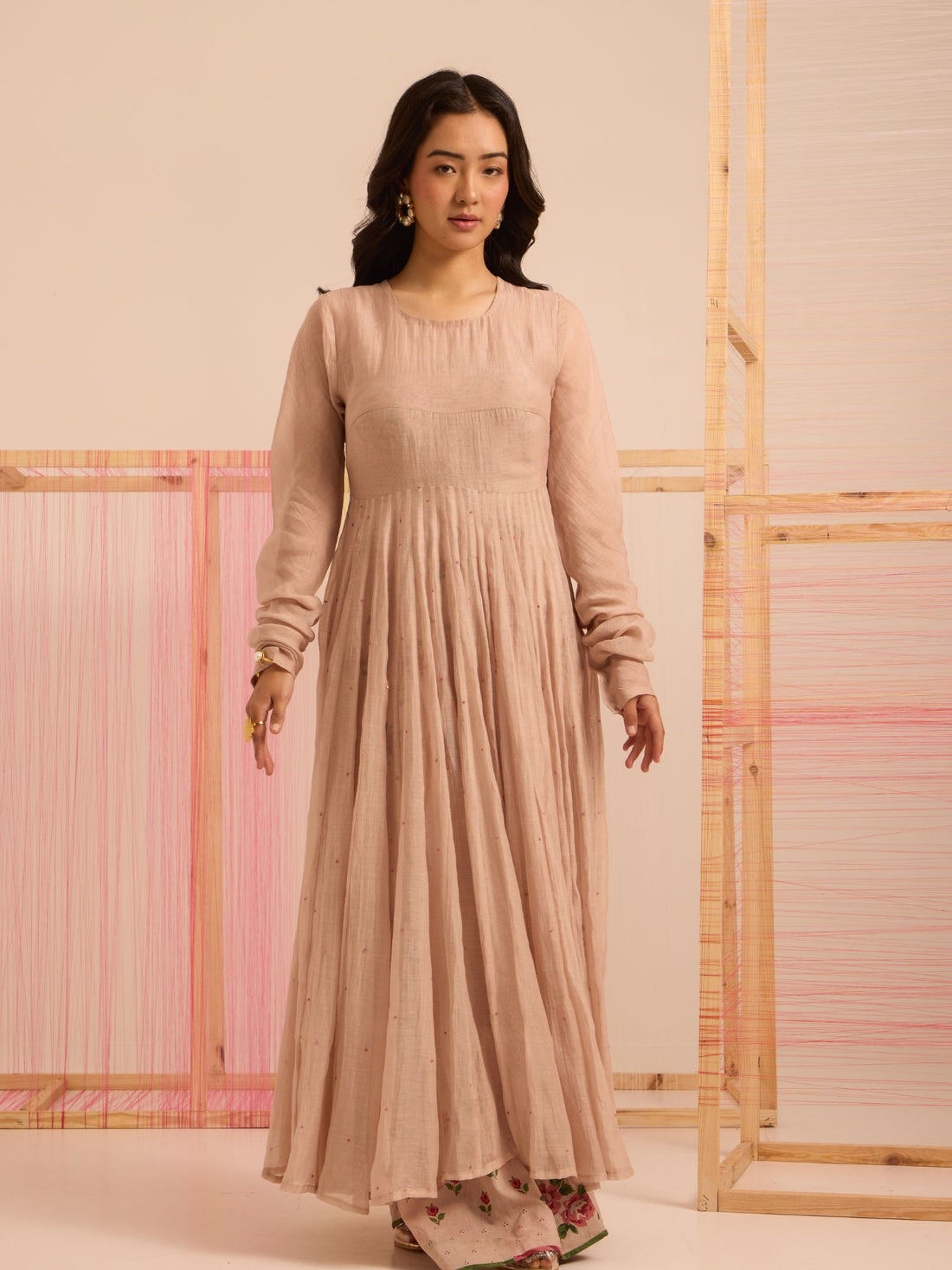 Ruhani Anarkali Jacket With Churidar Sleeves