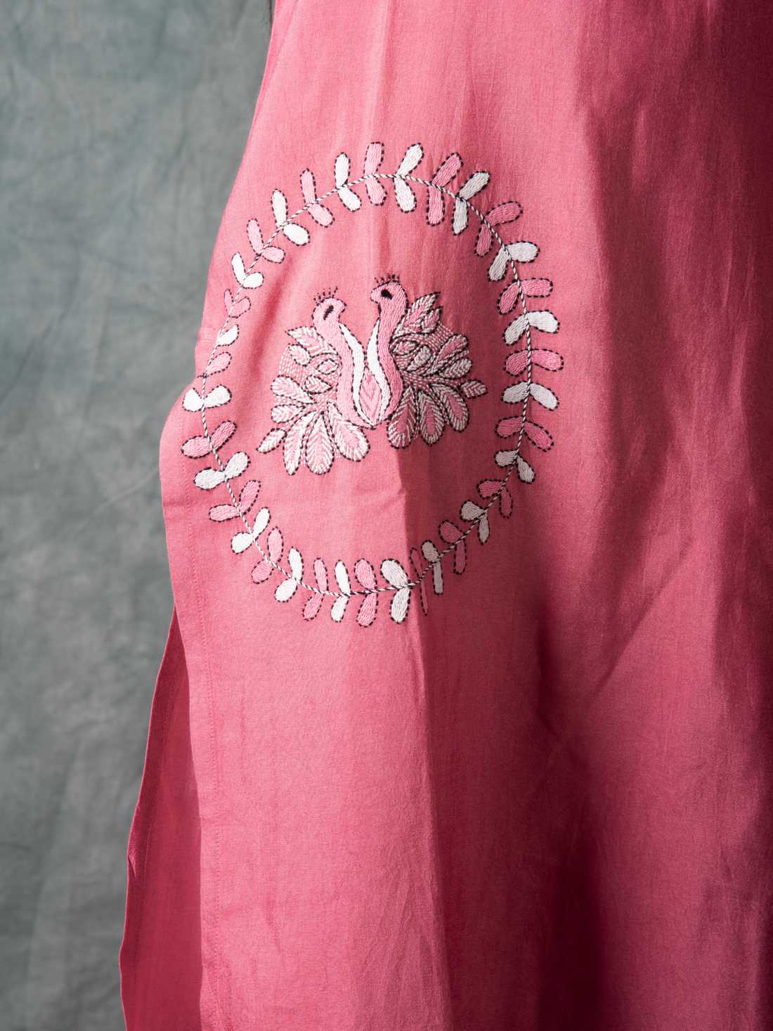Pink and White Kurta