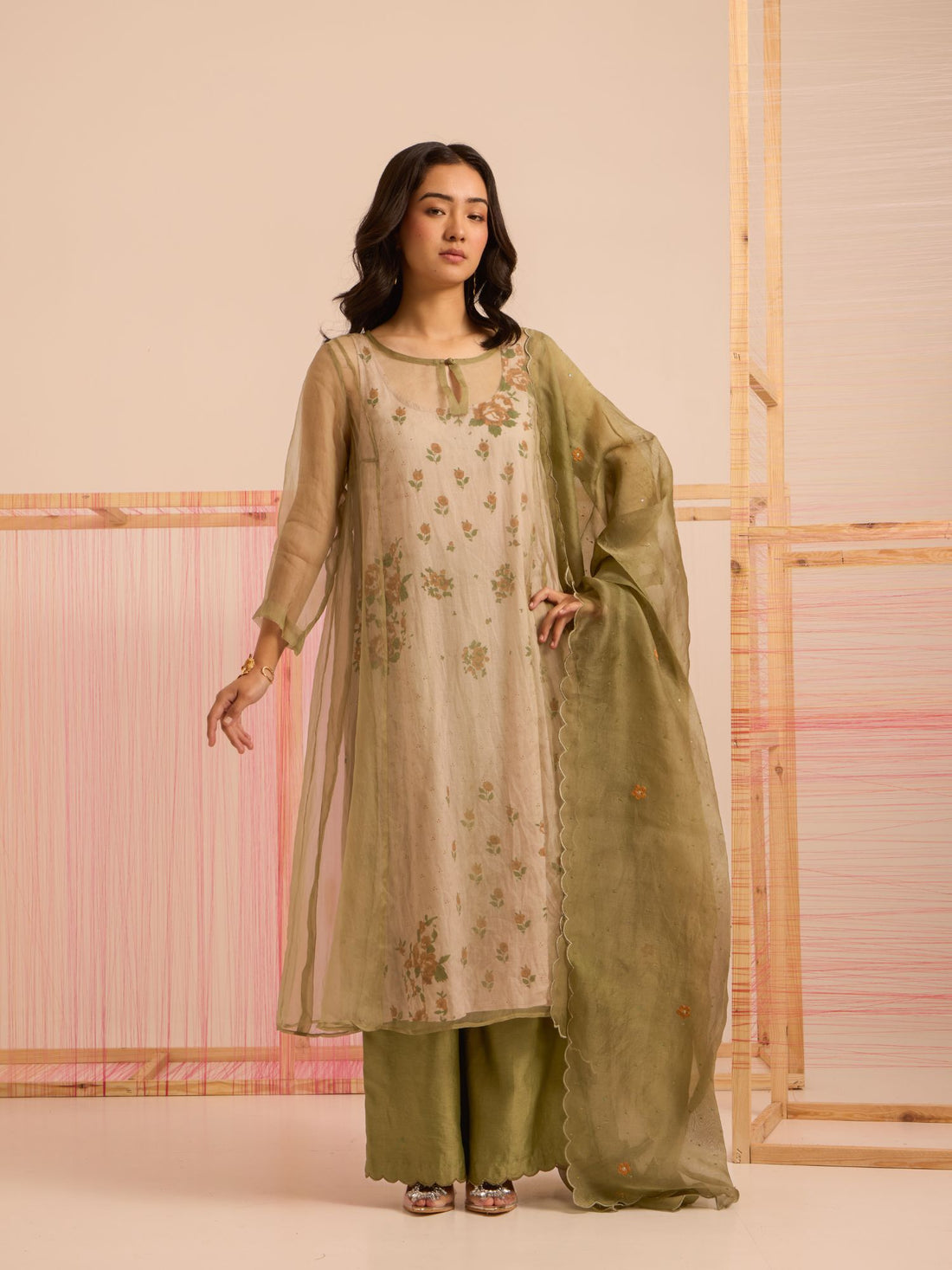 Gulrez Organza Kurta Set