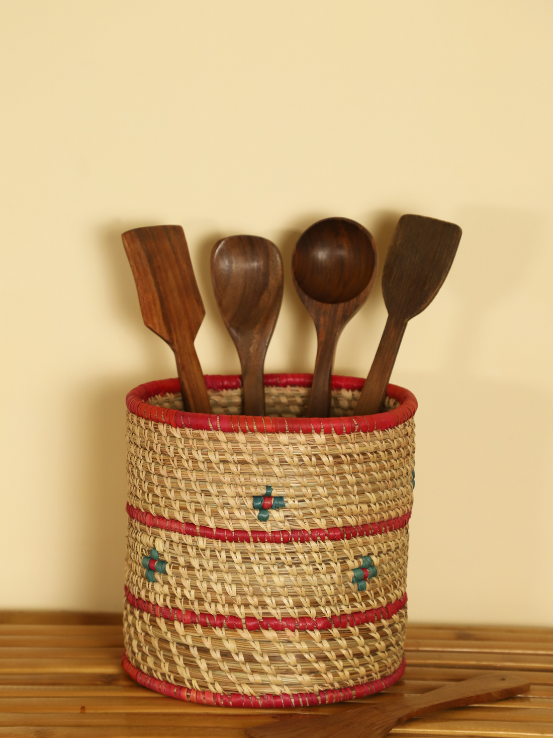 Kanshi & Palm Bin Red & Blue