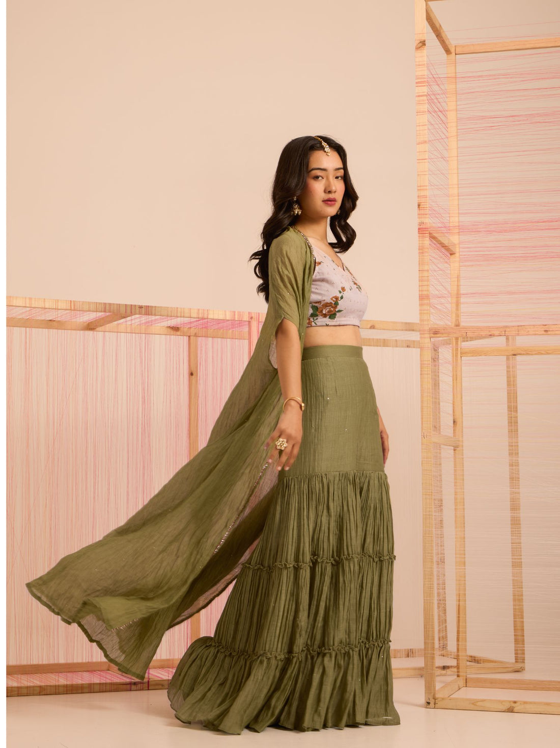 Zarreen Chanderi Sharara Set