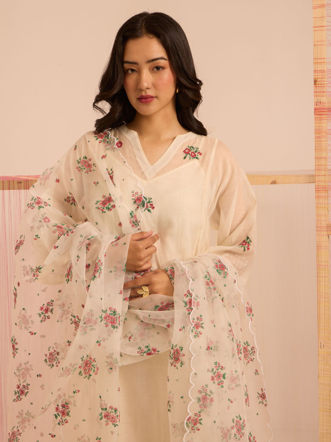 Noor Chanderi Kurta Set