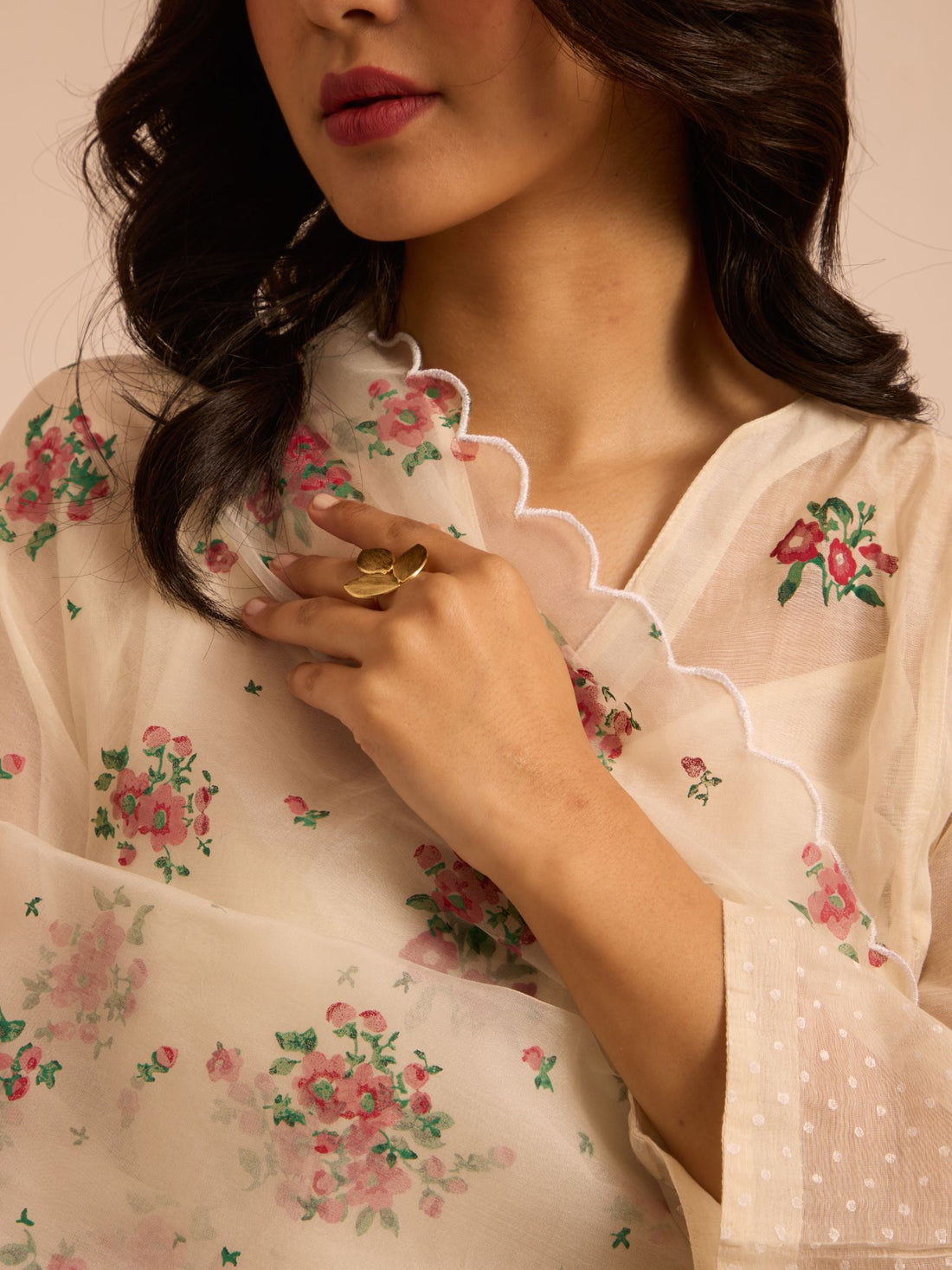 Noor Chanderi Kurta Set