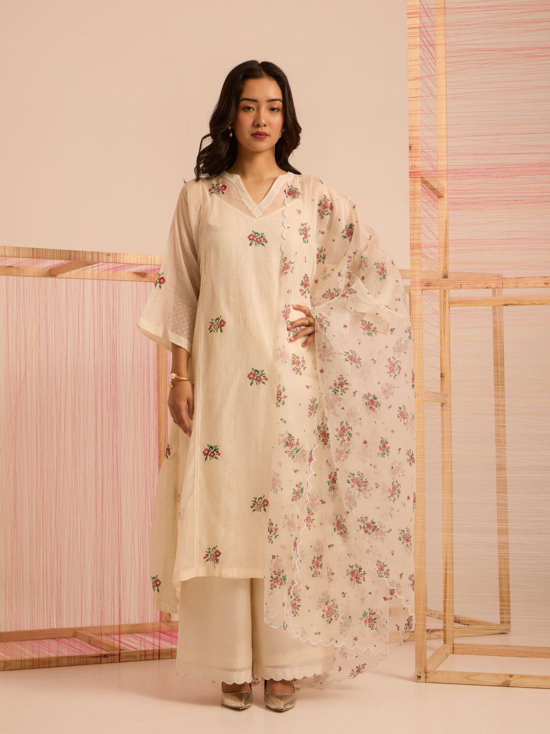 Noor Chanderi Kurta Set