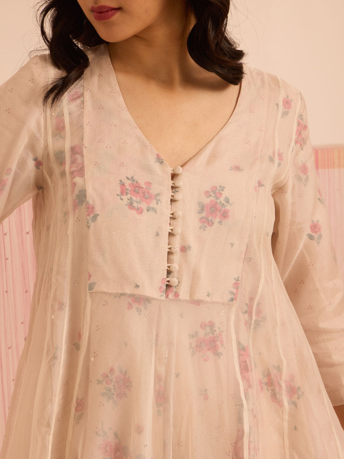 Nargis Organza Anarkali Dress Set