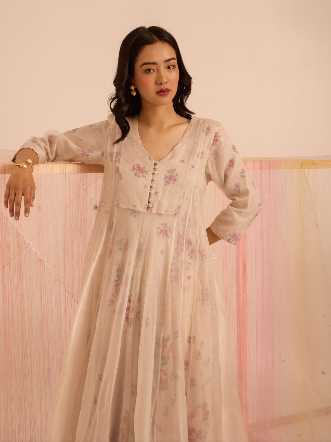 Nargis Organza Anarkali Dress Set
