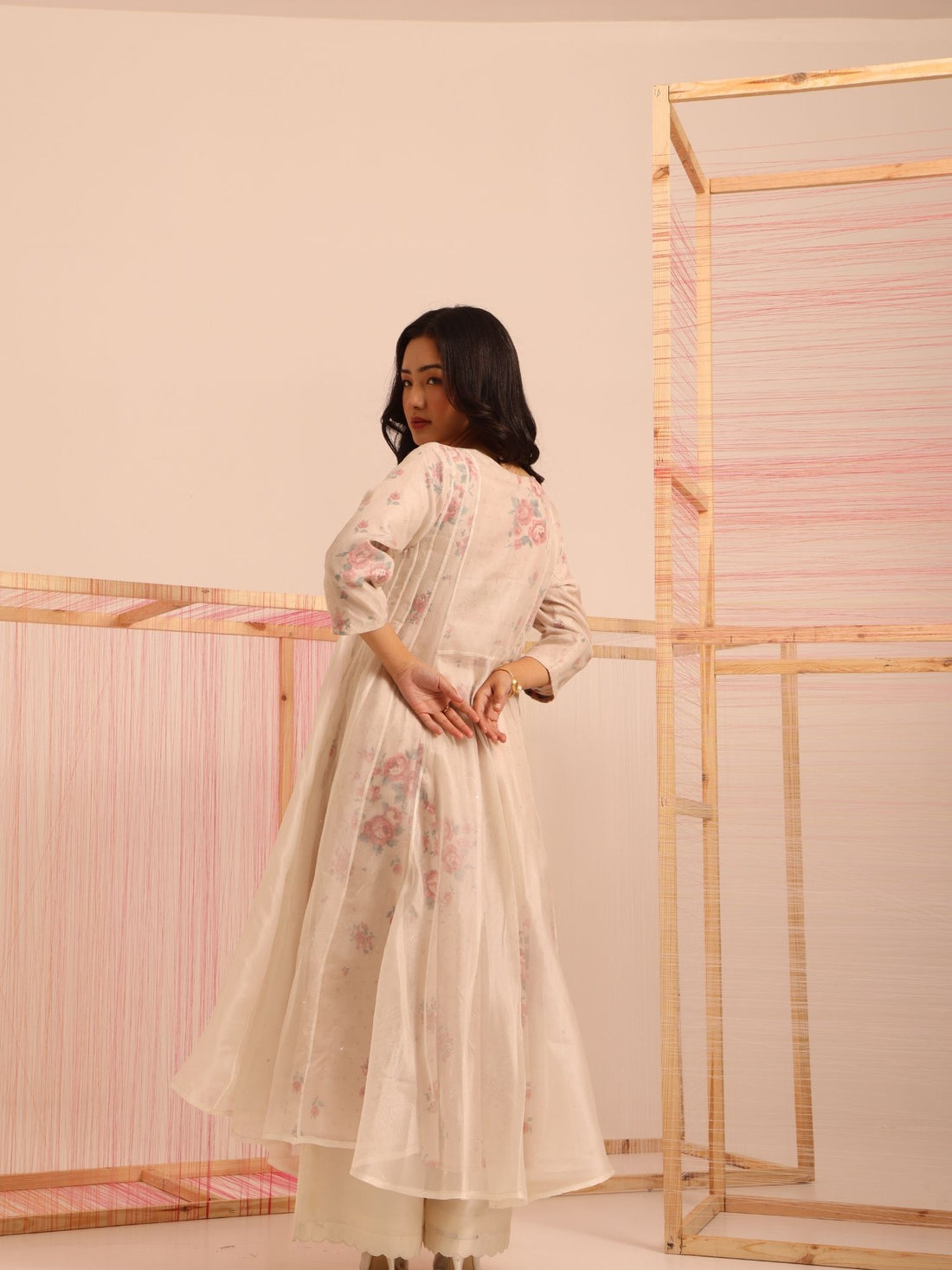 Nargis Organza Anarkali Dress Set