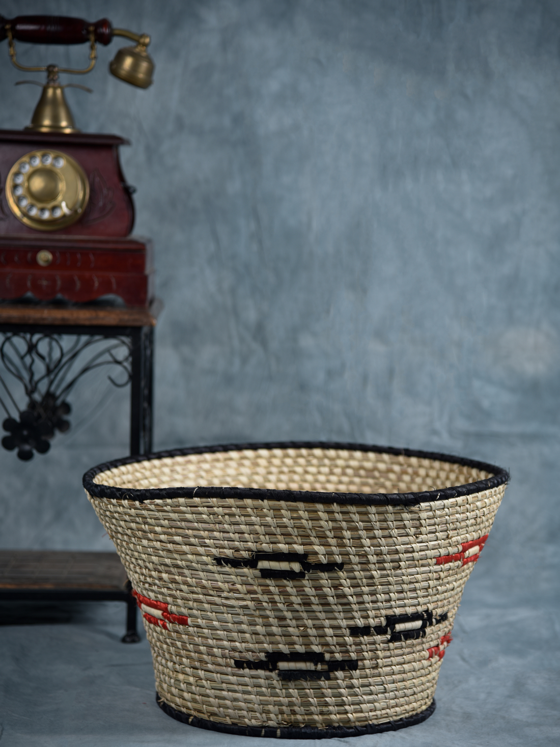 Black Motif Kanshi Whimsical Planter Basket