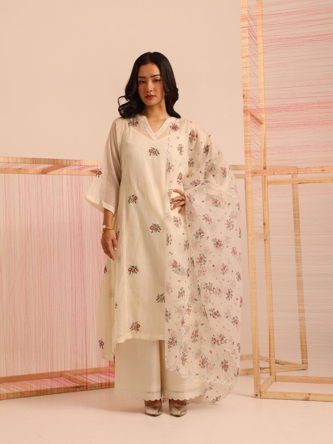 Noor Chanderi Kurta Set
