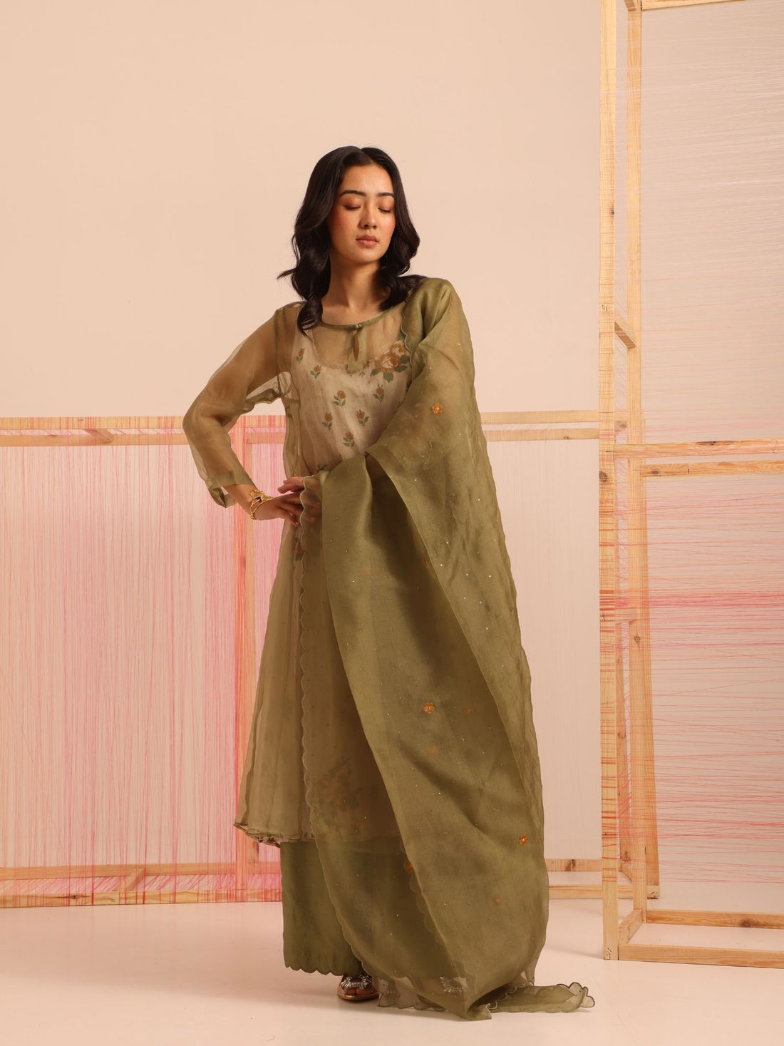 Gulrez Organza Kurta Set