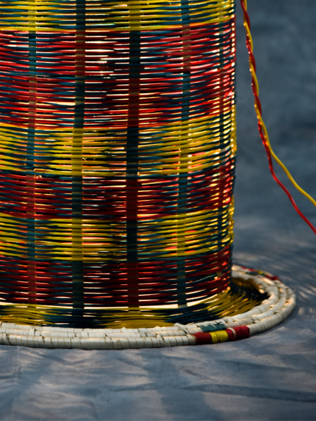 Handmade Multicolor Whimsical Bamboo Lamp