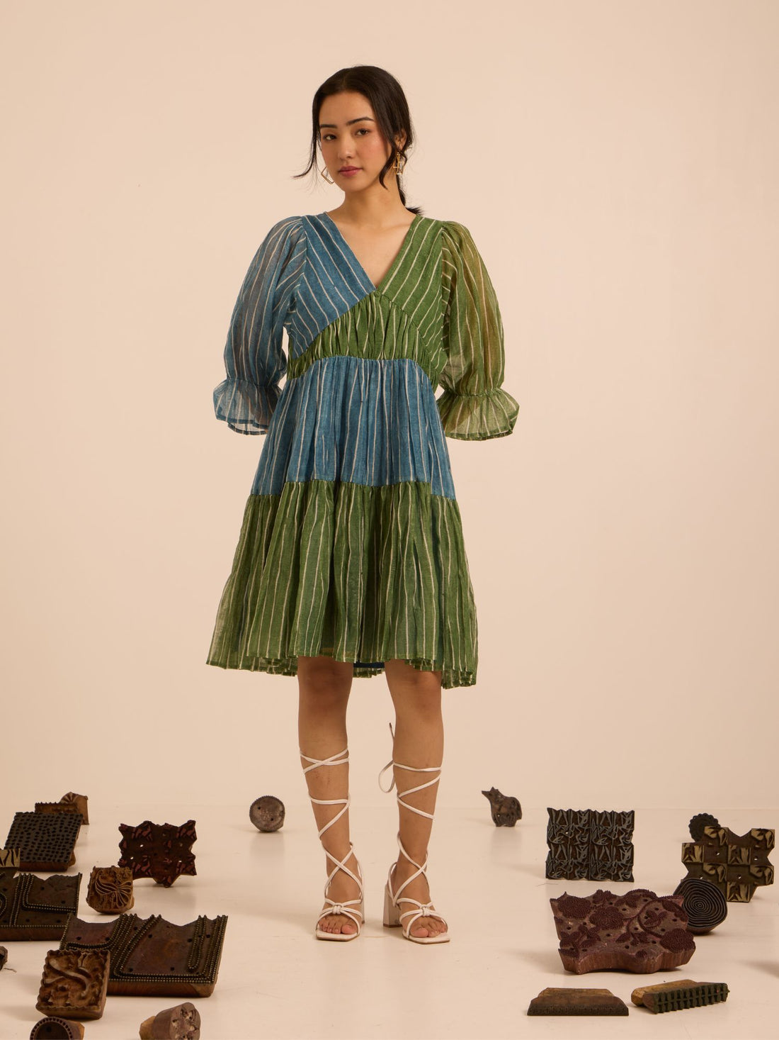 Earth & Sky Chanderi Dress