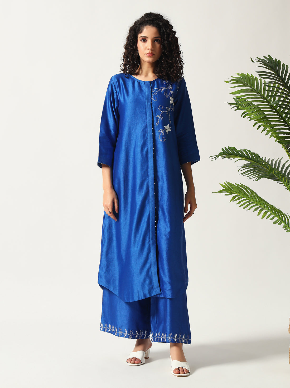 Kohbar Neel Chanderi Kurta Set