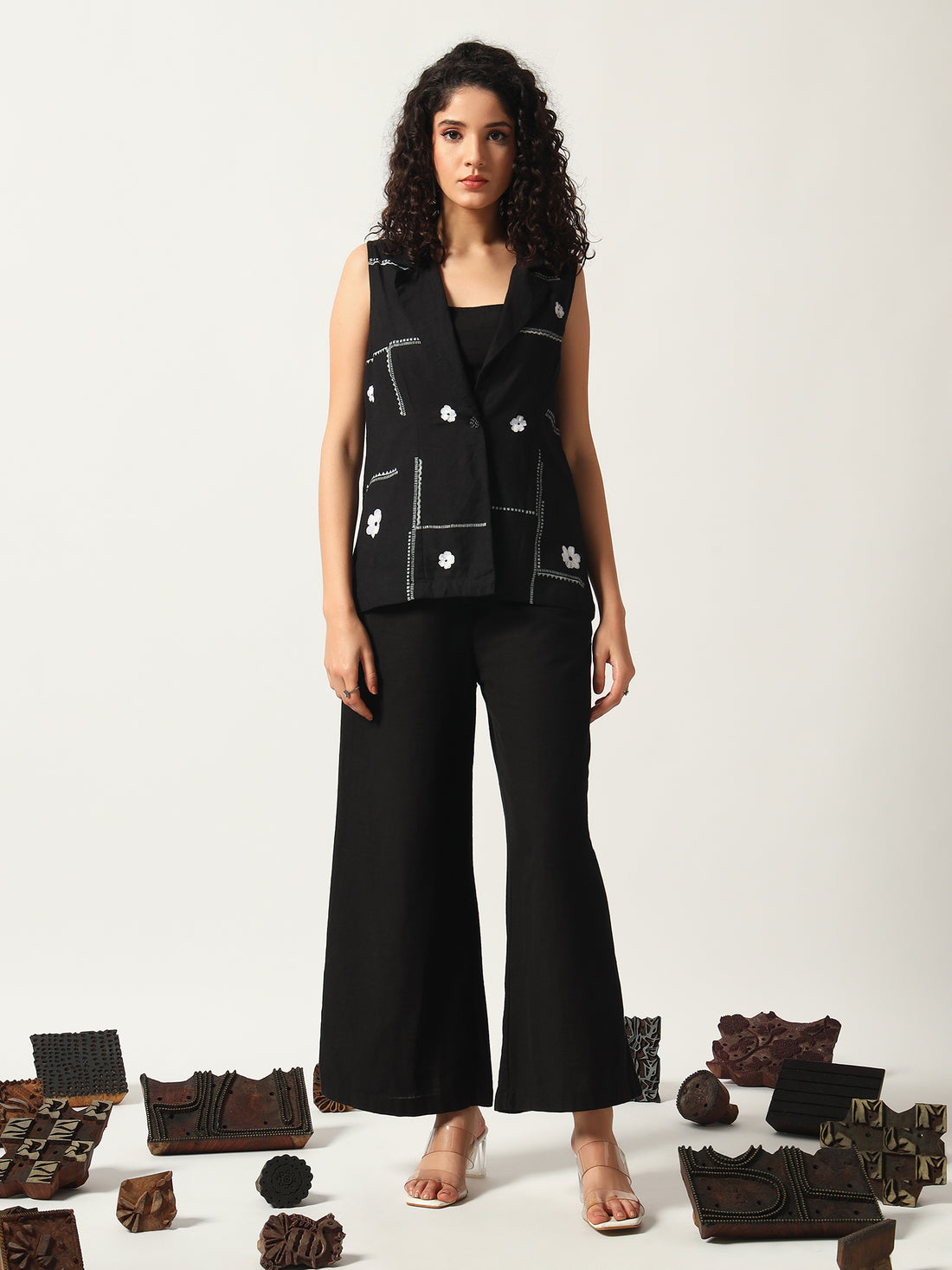 Midnight Handcrafted Linen Co-Ord Set