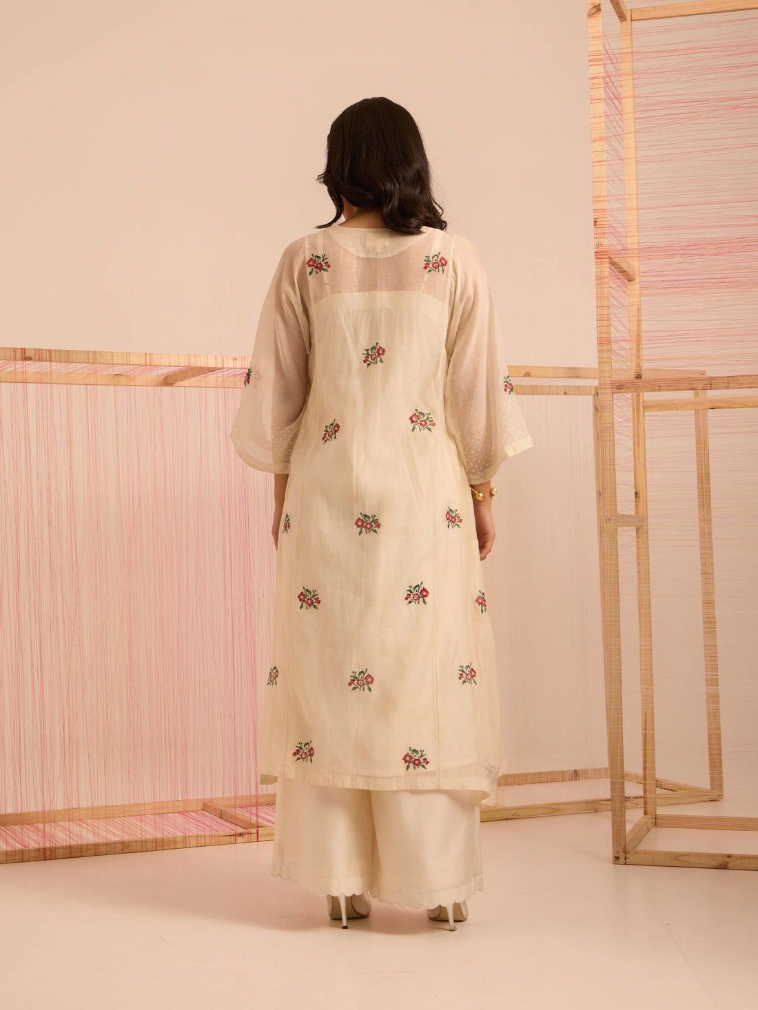 Noor Chanderi Kurta Set (Back Photo)