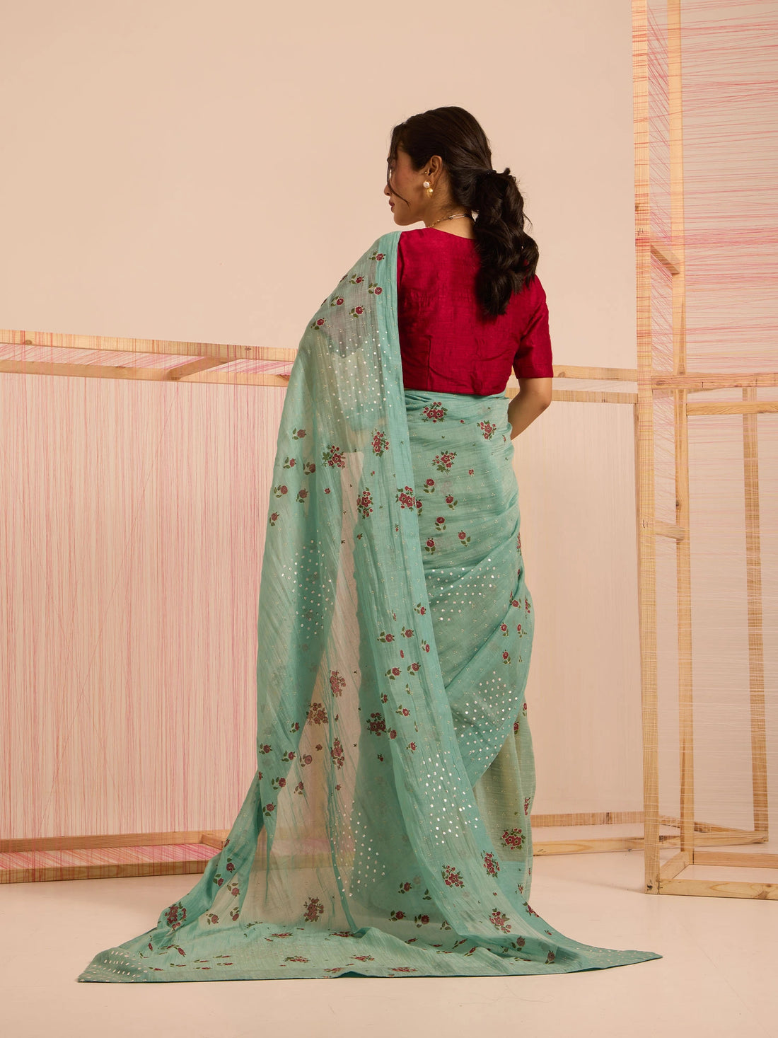 Noor Jahan Chanderi Saree (Back Photo)
