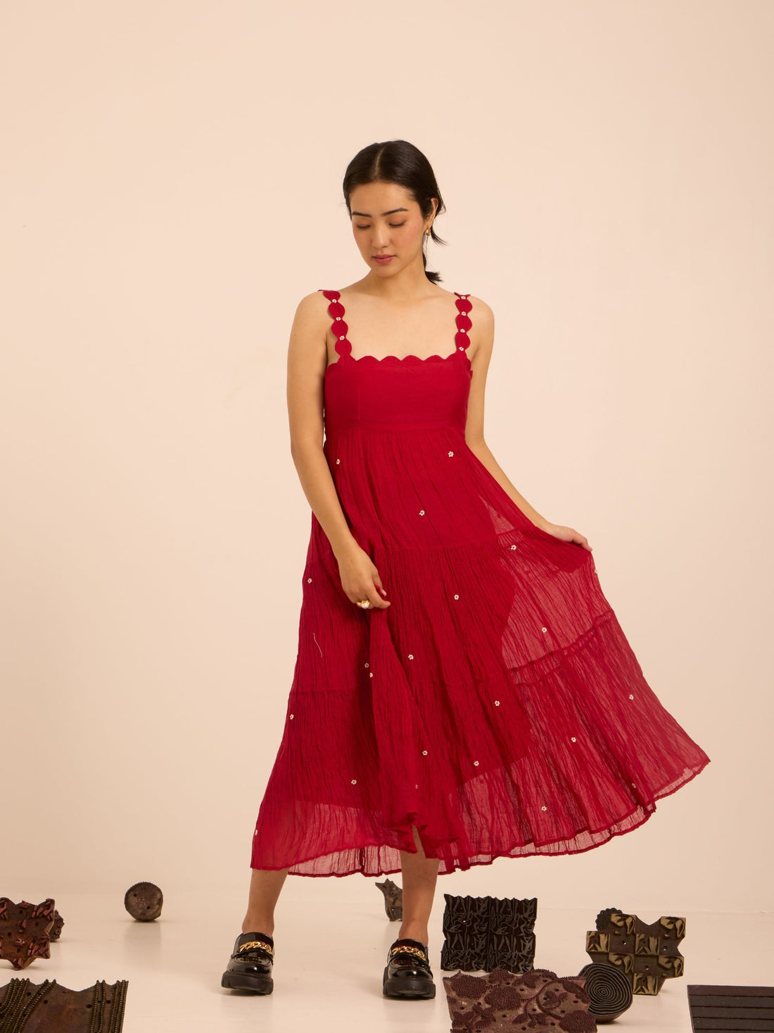 Palash Breeze Tiers Chanderi Dress