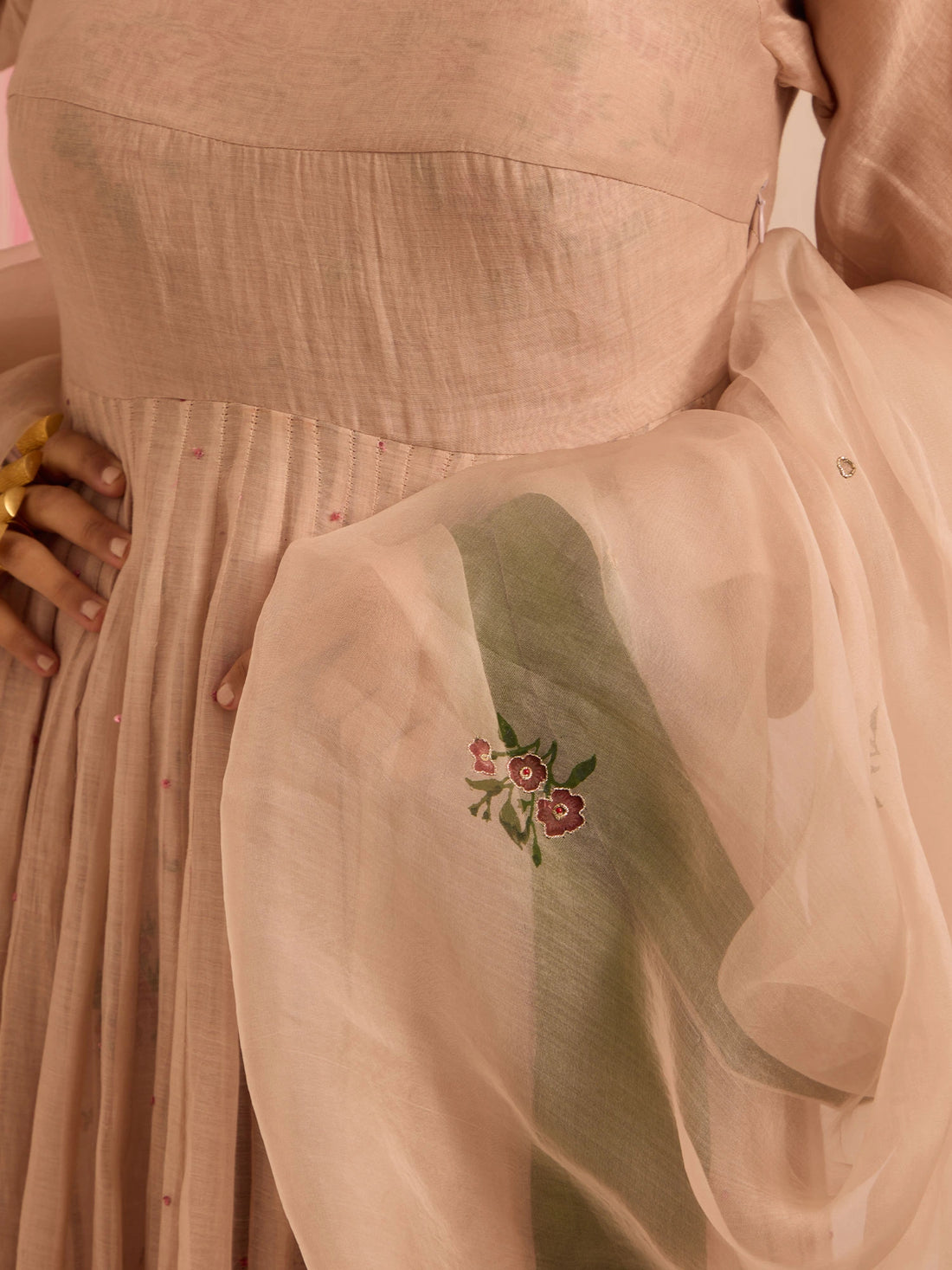 Ruhani Anarkali Jacket With Churidar Sleeves