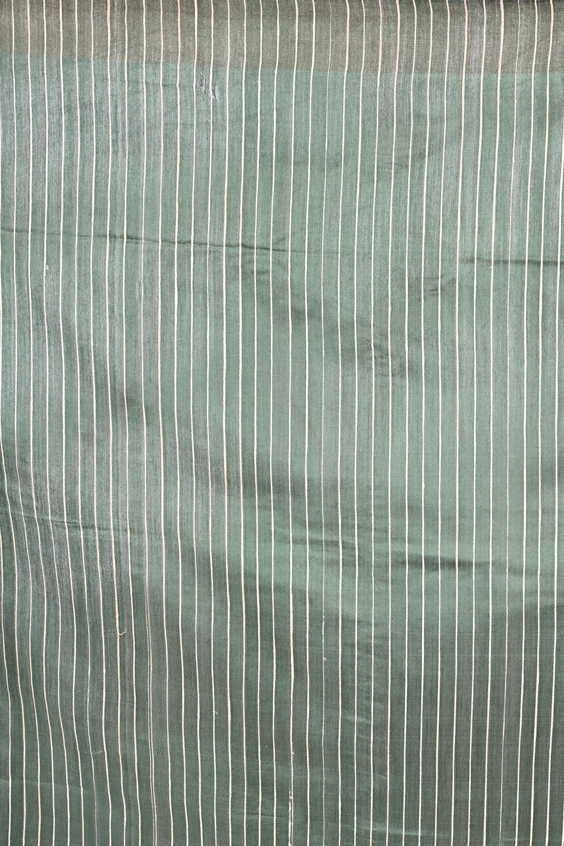 Green Tussar Staple Handloom Saree with Contrast Pallu