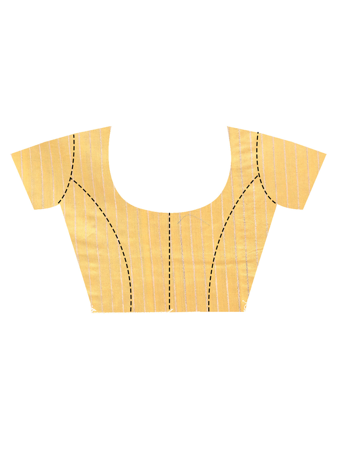 Yellow Tussar Staple Handloom Saree with Contrast Beige Pallu