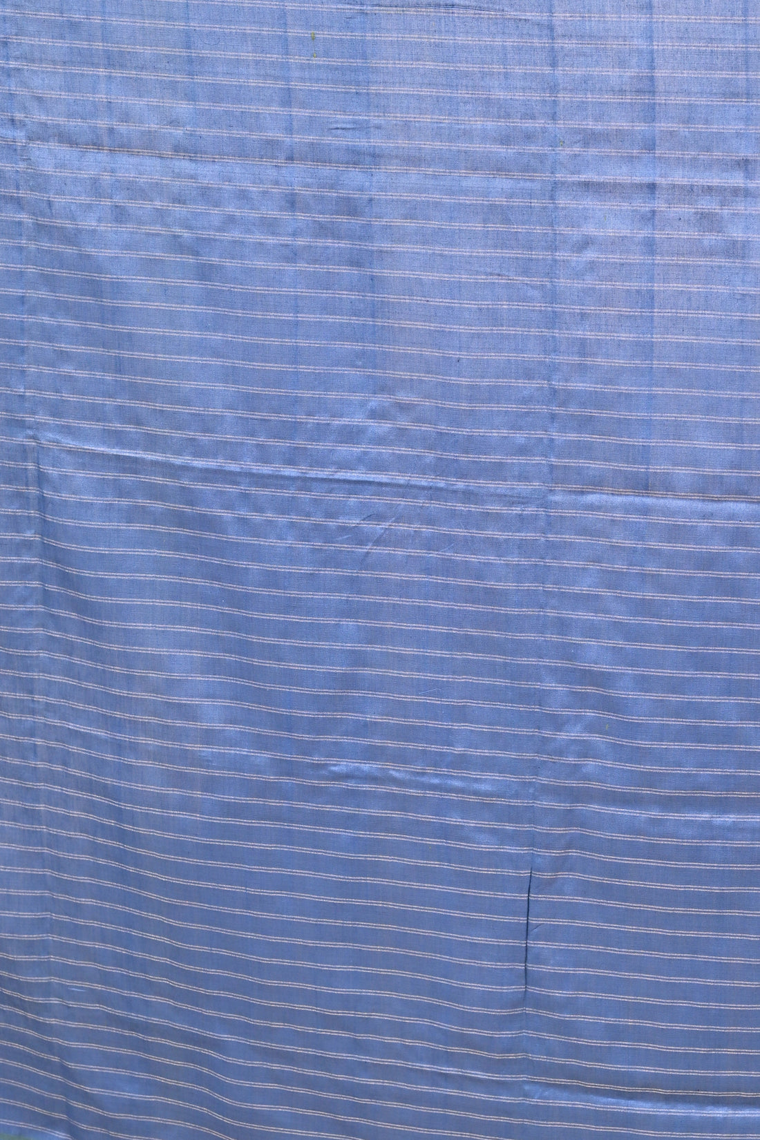 Green Dupion Silk Handloom Saree with Blue Border