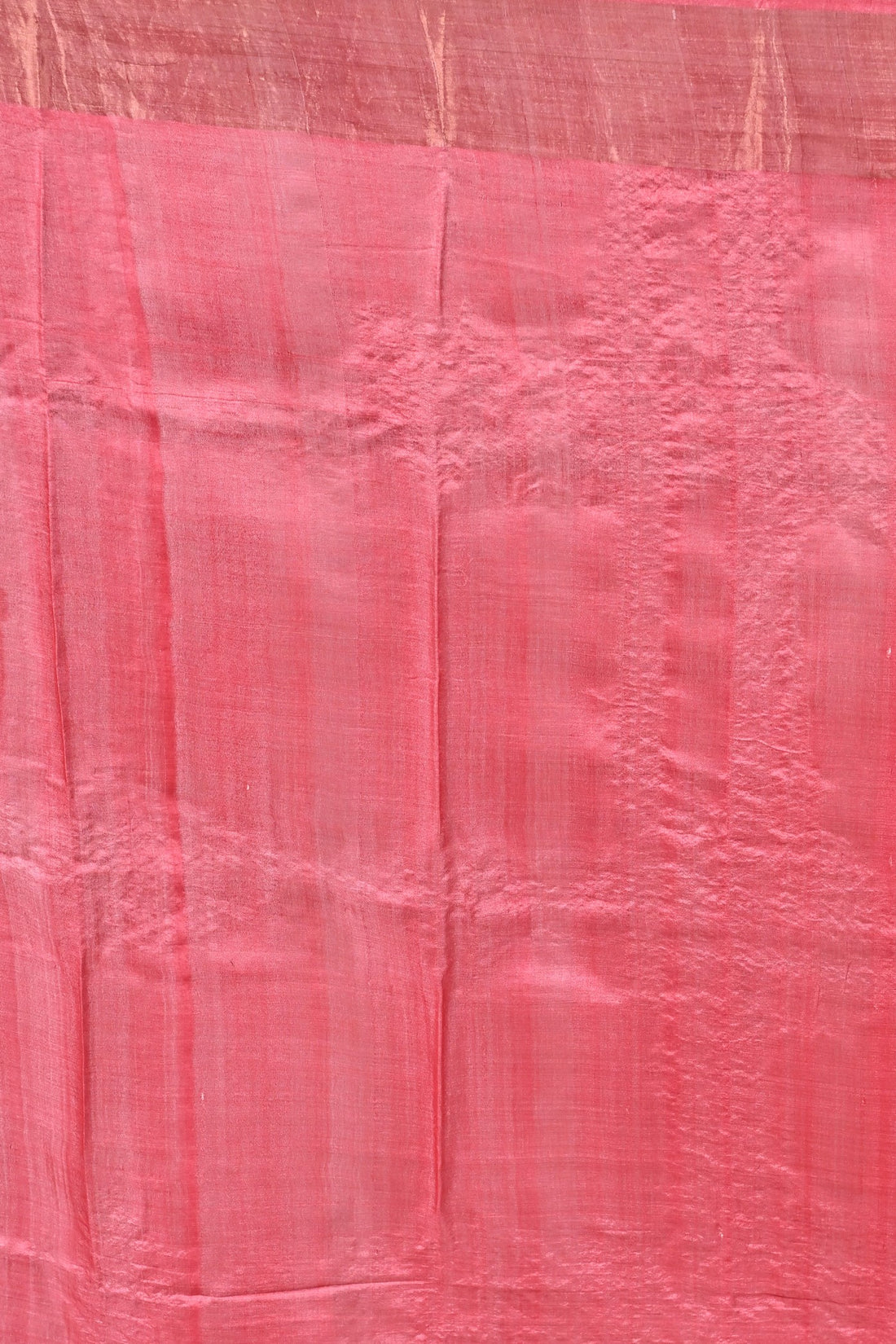 Ivory & Maroon Handloom Tussar Silk Saree with Polka Motifs