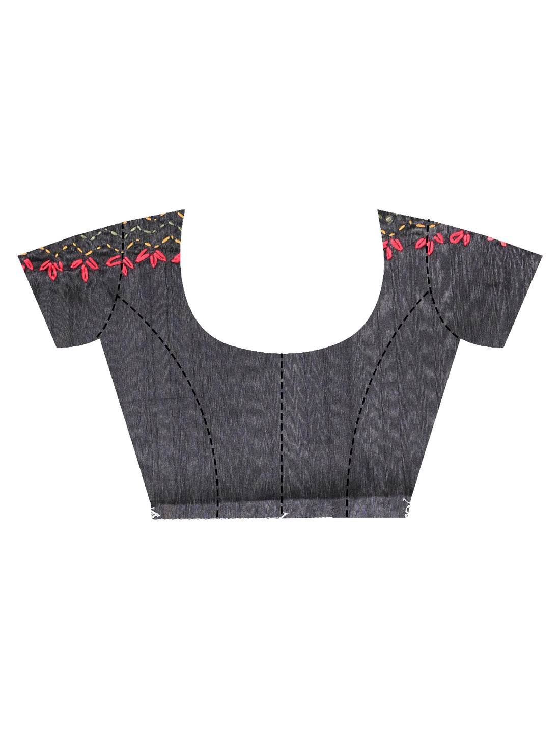 Black Silk Blend Saree with Hand Embroidery – Statement Piece by Saantha