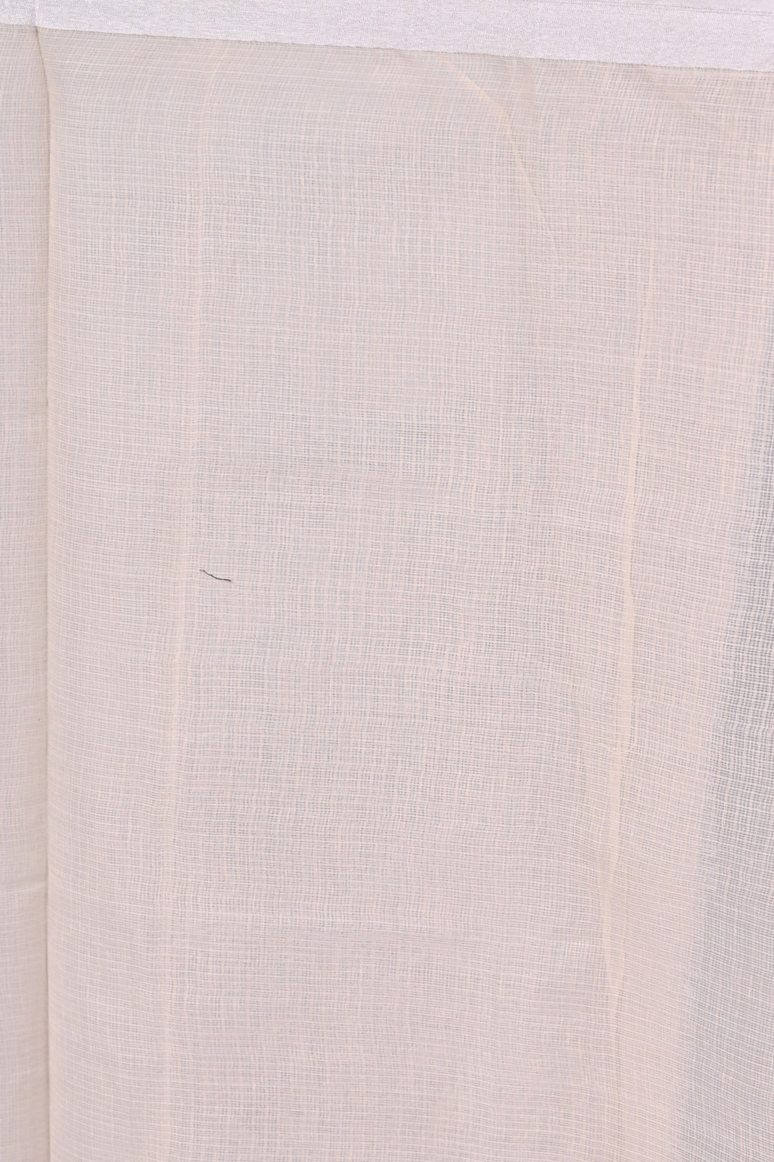 Ivory White Kota Pichwai Saree with Intricate Thread Embroidery