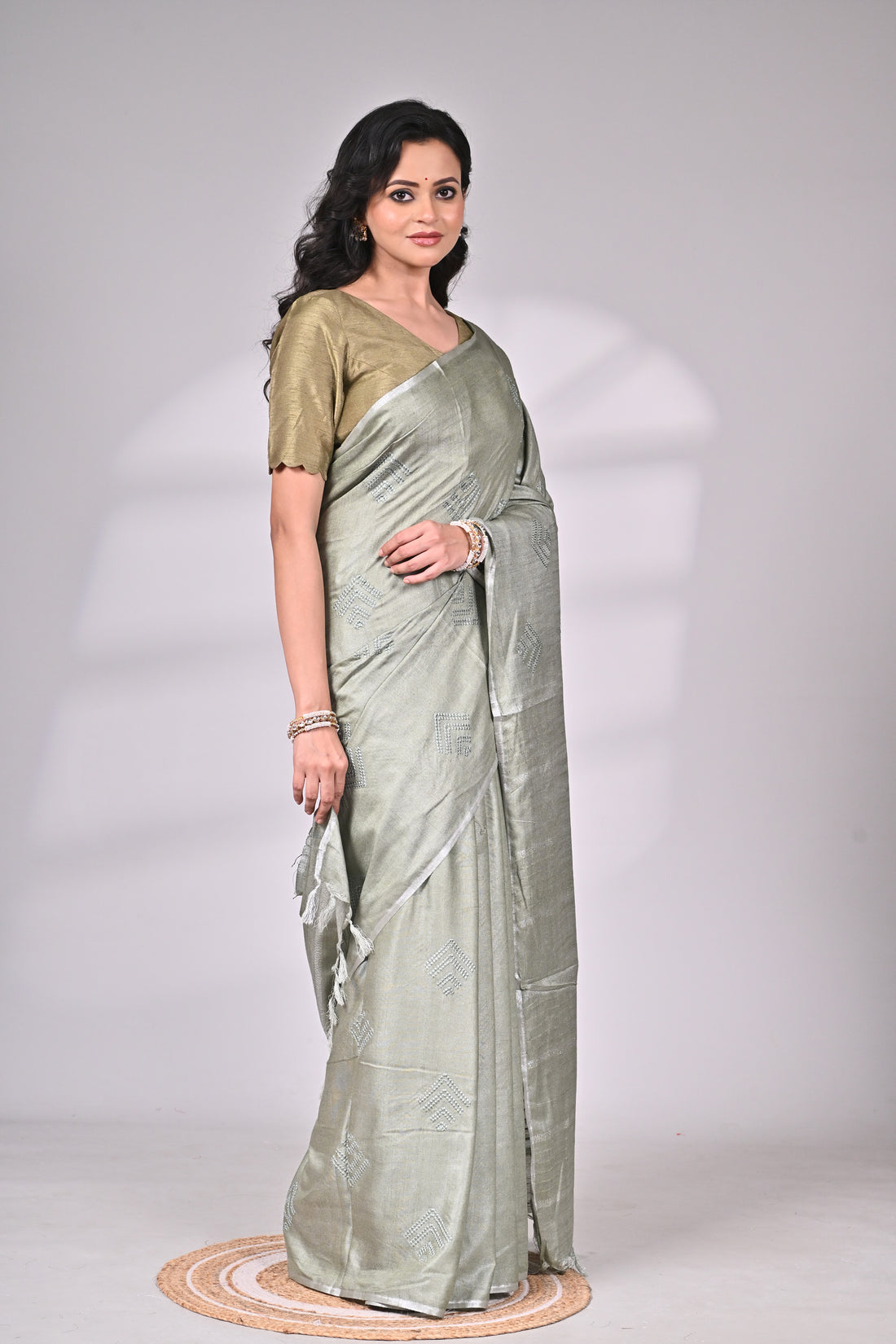 Soft Silk Saree in Elegant Grey Tone