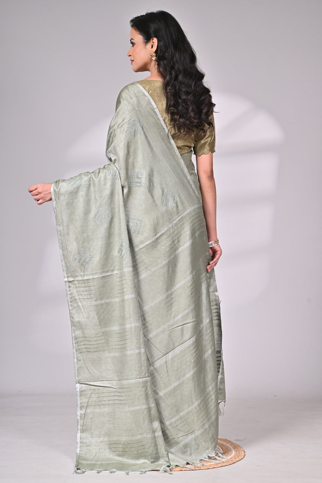 Soft Silk Saree in Elegant Grey Tone