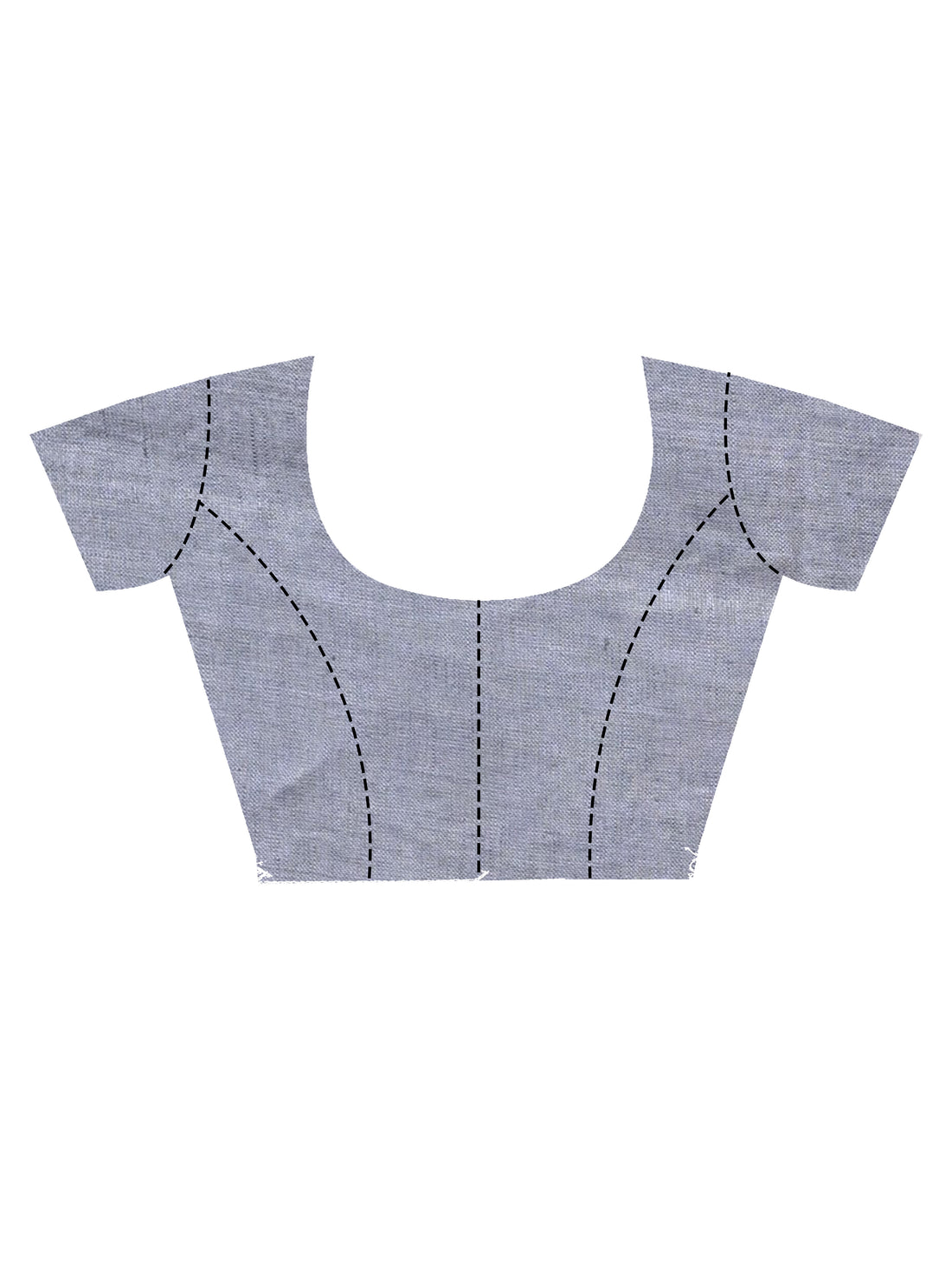 Linen Saree in Steel Grey with Subtle Thread Detailing
