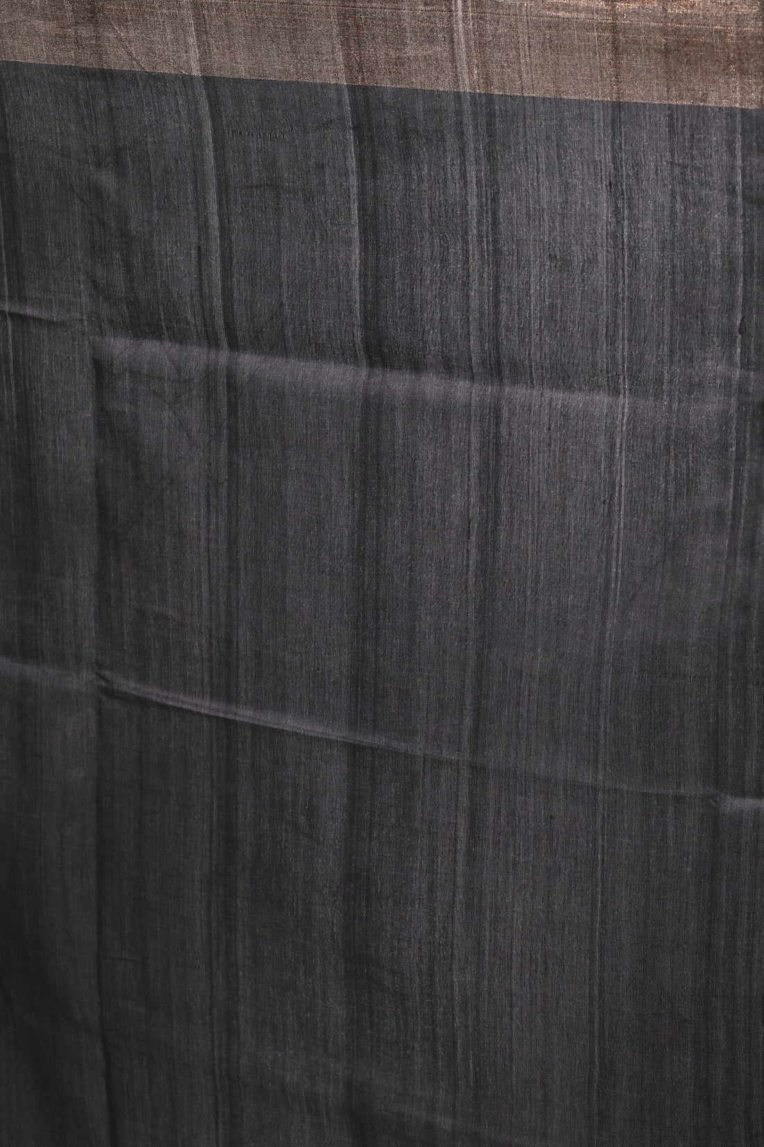 Handloom Tussar Viscose Saree in Blue with Black & Gold Pallu