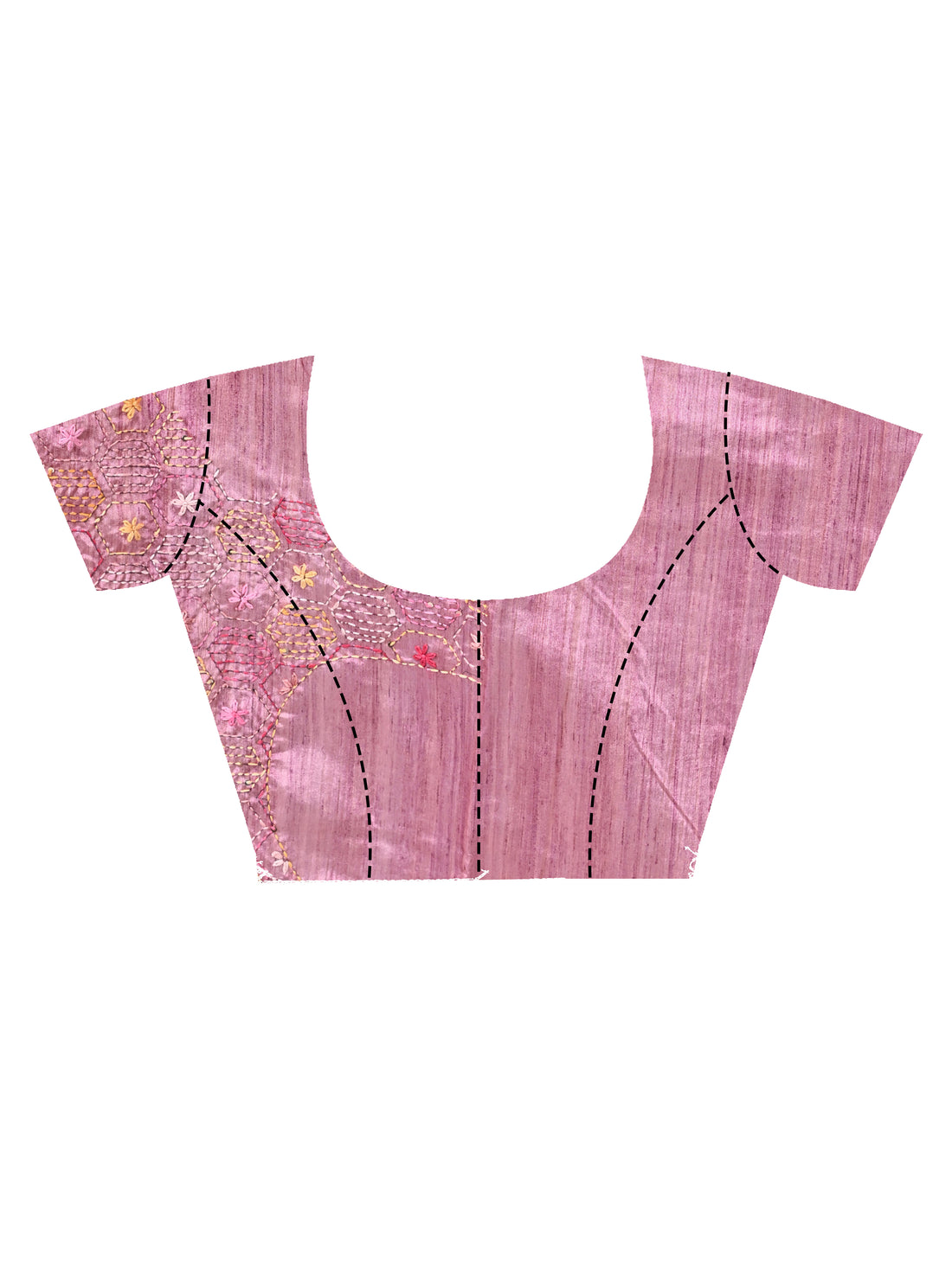 Pink Silk Blend Saree with Hand Embroidery – Premium Collection