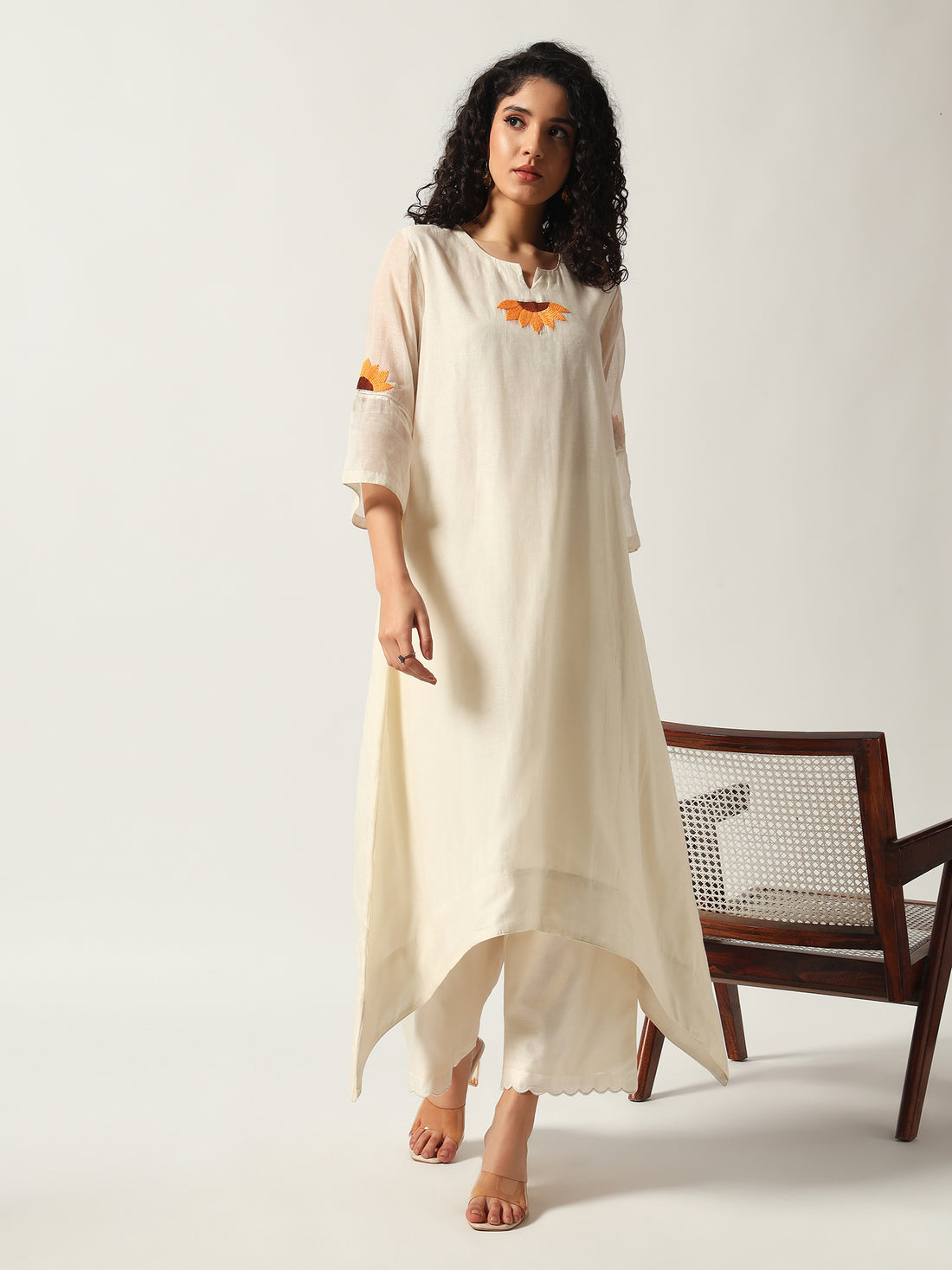 Surajmukhi Chanderi Kurta Set