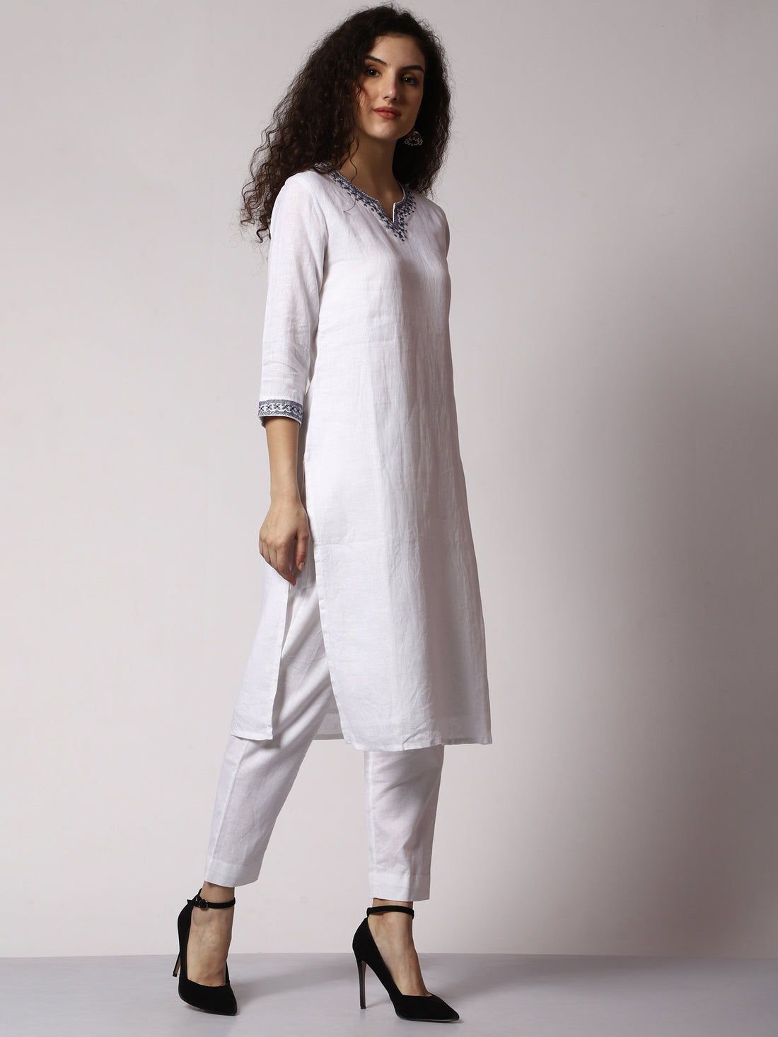 Silver Mist Cotton Kurta Set