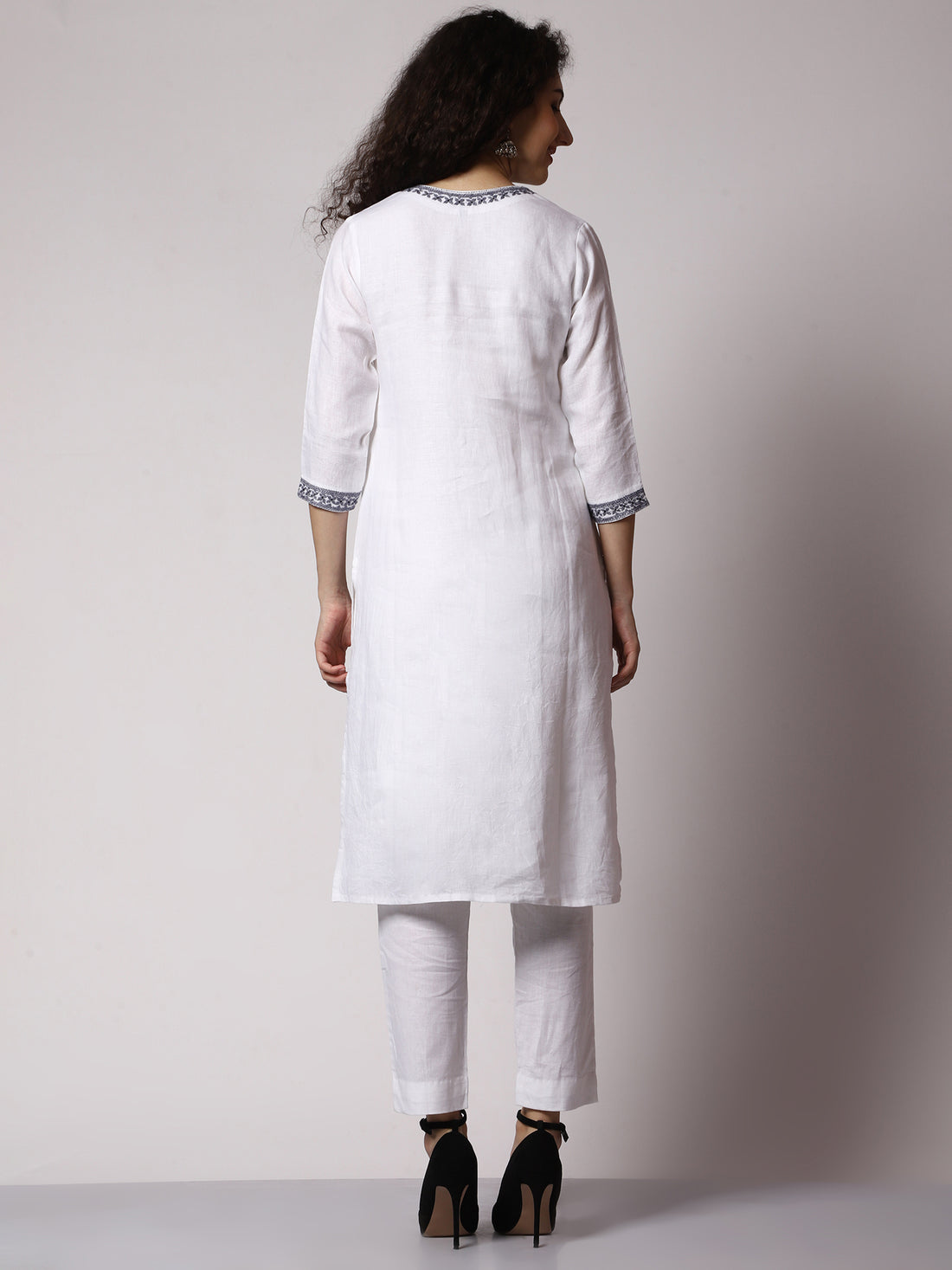 Silver Mist Cotton Kurta Set