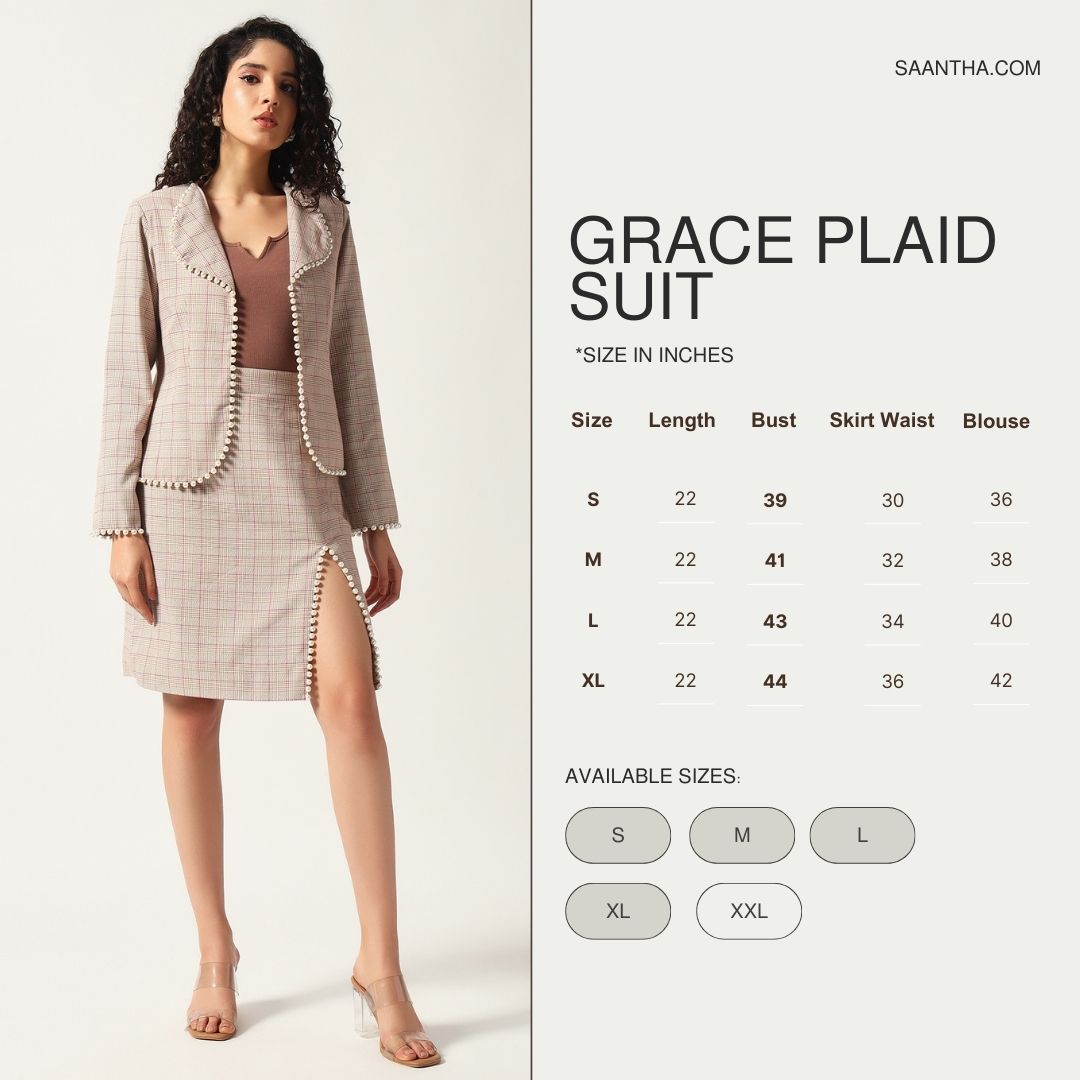 Grace Plaid Jacket Set