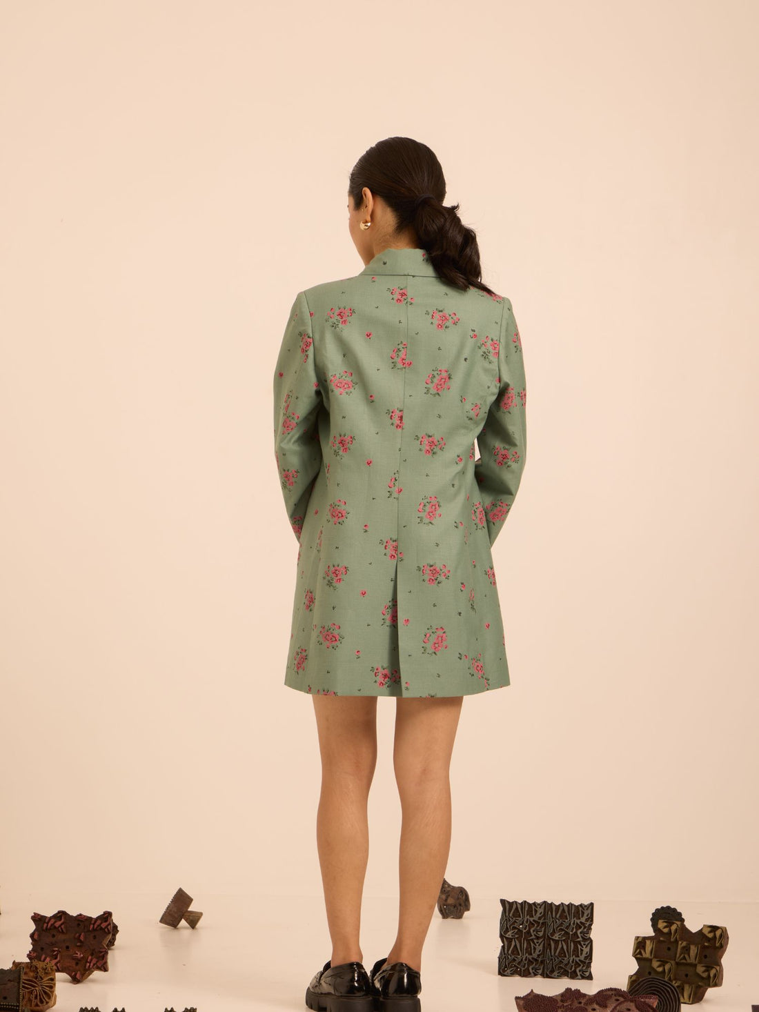 Minty Meadow Dress Jacket-Relaxed Fit