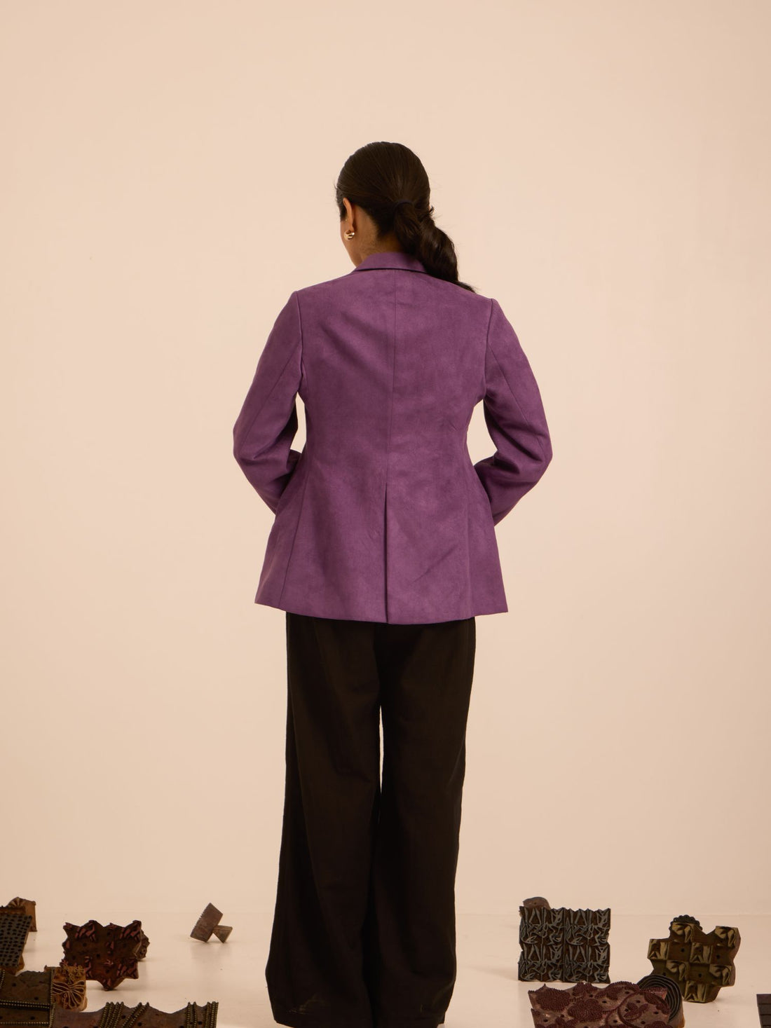 Purple Haze Suede Blazer-Relaxed Fit