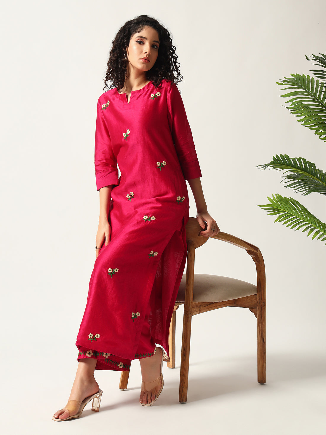 Phoolpatra Chanderi Kurta Set