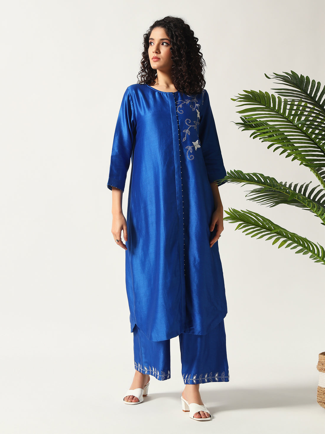 Kohbar Neel Chanderi Kurta Set