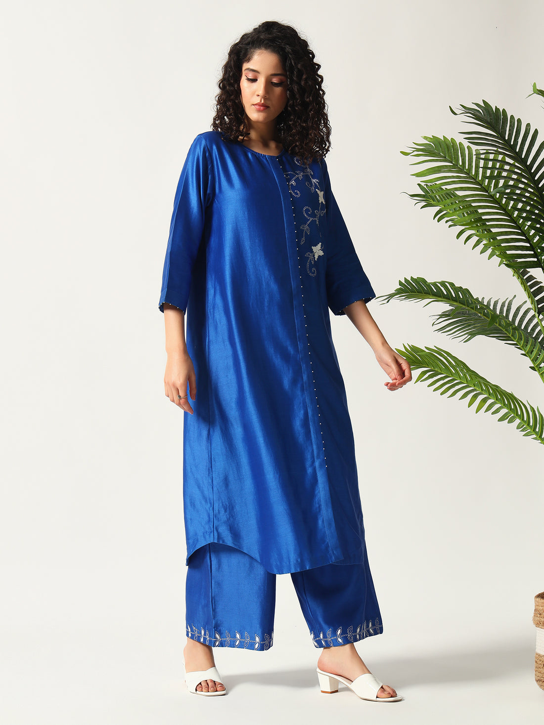 Kohbar Neel Chanderi Kurta Set